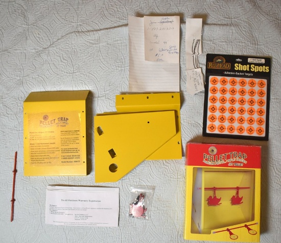 A Target Pellet Trap Kit, Shot Spot Target Stickers, & 7 Daisy Retainer Springs