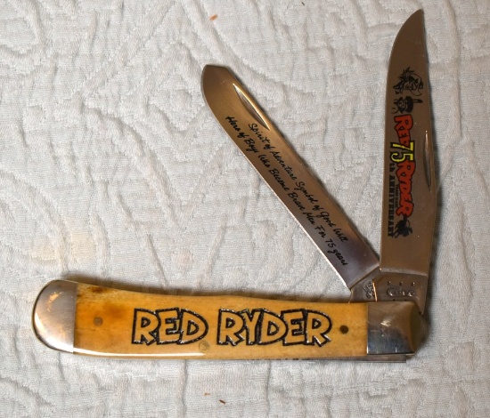 A Case XX Daisy Red Ryder 75th Anniversary Bone Handled Collector's Knife
