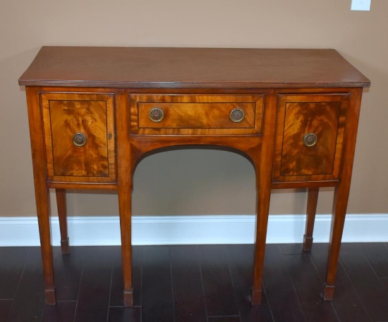 Fine Early 19th Century George III Inlaid Burl Walnut Hepplewhite Server