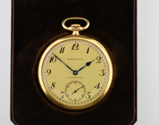 1935-1940 Patek, Philippe & Co. Made for Tiffany & Co 18K Gold Case Pocket Watch, “Extra” Grade