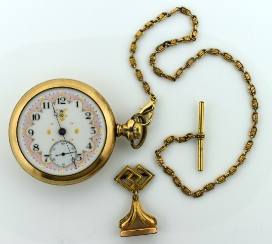 Antique 1895-96 Hampden 16 Size 17 Jewels Special Adjusted Open Face Pocket Watch