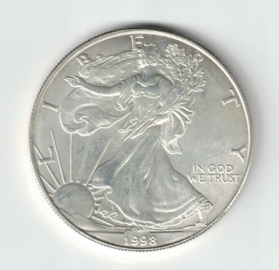 1998 BU American Silver Eagle, Lot 8