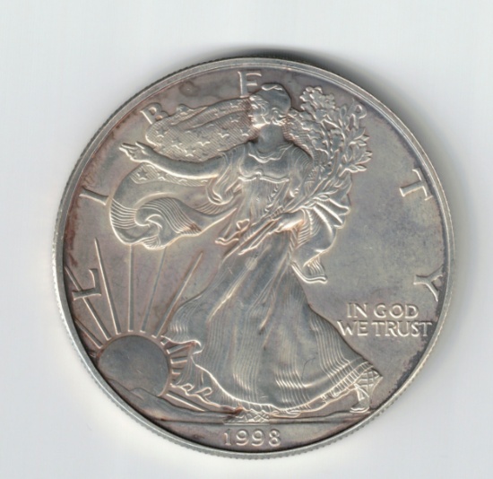 1998 BU American Silver Eagle, Lot 9