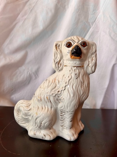 Staffordshire White Glazed Spaniel