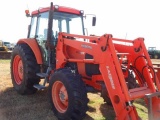 Kubota M-105S, MFWD, Cab & Air Tractor