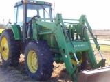 John Deere 7800 Cab & Air Tractor, MFWD