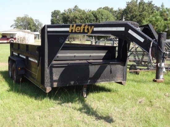 2012 Hefty Gooseneck 7'x14' All Metal, Electric/Hydraulic Dump Trailer