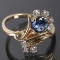 14K Gold Montana Yogo Sapphire & Diamond Ring