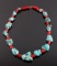 Navajo Turquoise Nugget and Coral Necklace