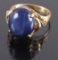 18K Gold Natural Star Sapphire Ring
