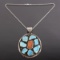 Selina Jake Sterling, Turquoise, & Coral Pendant