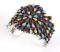 Polychrome Petite Point Cuff Bracelet