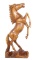 Bucking Bronco Carved Rosewood Horse