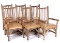 La Lune Collection Rustic Hickory & Leather Chairs