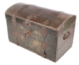 Immigrant Wood & Wrought Iron Trunk circa 1836