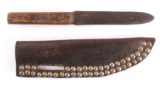 Blackfeet Indian Tacked Scabbard w/ Trade Knife