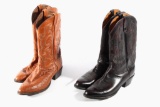Tony Lama & Lucchese Ostrich &Leather Cowboy Boots