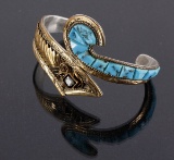 Navajo 14k Gold Filled, Sterling Silver Bracelet