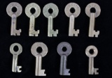 SP & IC Railroad Brass Switch Lock Keys