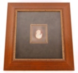 Cameo Carved Shell Portrait Mounted in Shadow Box