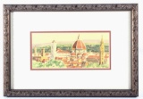 Original Watercolor The Cathedral Florence, Italy