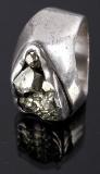 Sandra E Sheila Sterling Silver & Pyrite Ring