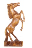 Bucking Bronco Carved Rosewood Horse