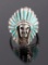 Navajo Sterling Silver Turquoise Headdress Ring