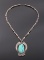 Navajo Sterling Silver Turquoise Nugget Necklace