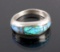 Signed Navajo Sterling Silver Opal Ring