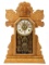 E. Ingraham CO. Pressed Oak Mantle Clock
