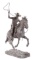 Cowboy on Galloping Horseback Sculpture