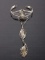 Ornate Silver Floral Slave Chain Bracelet