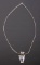 Signed Navajo Silver & Multistone Pendant Necklace