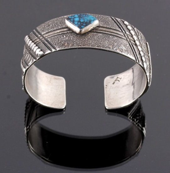 Thomas Singer Navajo Sterling Turquoise Cuff