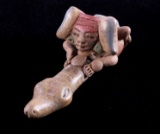 Pre-Columbian Mayan Effigy Pipe circa 500 A.D.
