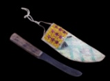 Chippewa Quilled Sheath & 19th Century Trade Knife