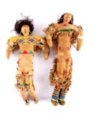 Northern Plains Style Beaded Child's Dolls (2)