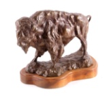 Original Bronze Buffalo Sculpture by Daro