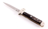 Campolin Ring Pull Buffalo Horn Switchblade Knife