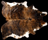 Brindle Pattern Montana Steer Hide Taxidermy Rug