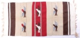 Zapotec Mexican Wool Rug With Birds