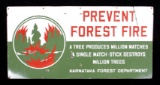 Original Porcelain Prevent Forest Fire Sign