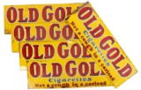 Five NOS Double Sided Old Gold Cigarette Ad Signs