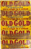 Five NOS Single-Sided Old Gold Cigarettes Ad Signs
