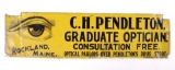 C.H. Pendleton Optician Embossed Tin Sign