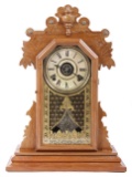 Walnut Pendulum Mantle Clock by E. Ingraham