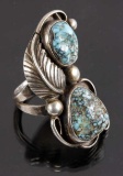 Navajo Sterling Silver & Kingsman Turquoise Ring