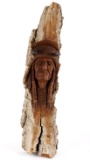 Montana Carved Cottonwood Indian Chief Bust