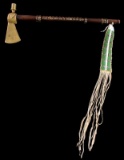 Arapaho Brass Head Pipe Tomahawk Beaded Drop 1890